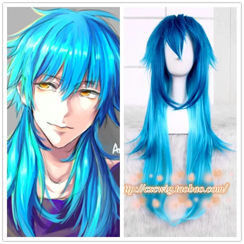 Japan game draical murder cosplay seragaki Aoba wig dmmd seragaki Aoba role play blue gradient hair wig costumes accessories