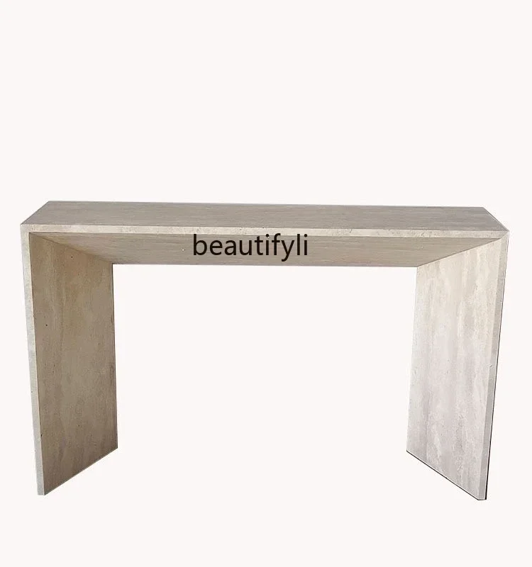 

Modern minimalist home natural marble entrance table aisle long narrow table hotel bed and breakfast corridor wall table