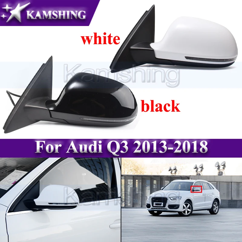 Kamshing 6/8 wire Car Rearview Mirror Assembly For Audi Q3 2013-2018 Reversing Mirror Rear View Mirror