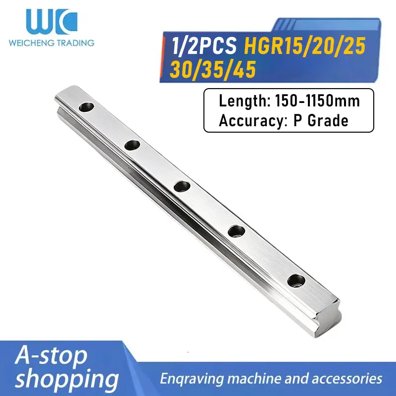 Smooth Linear Rail HGR15/HGR20/HGR25/HGR30/HGR35/HGR45 Single Double Rail 150MM-1150MM For Industrial CNC Automation Equipment