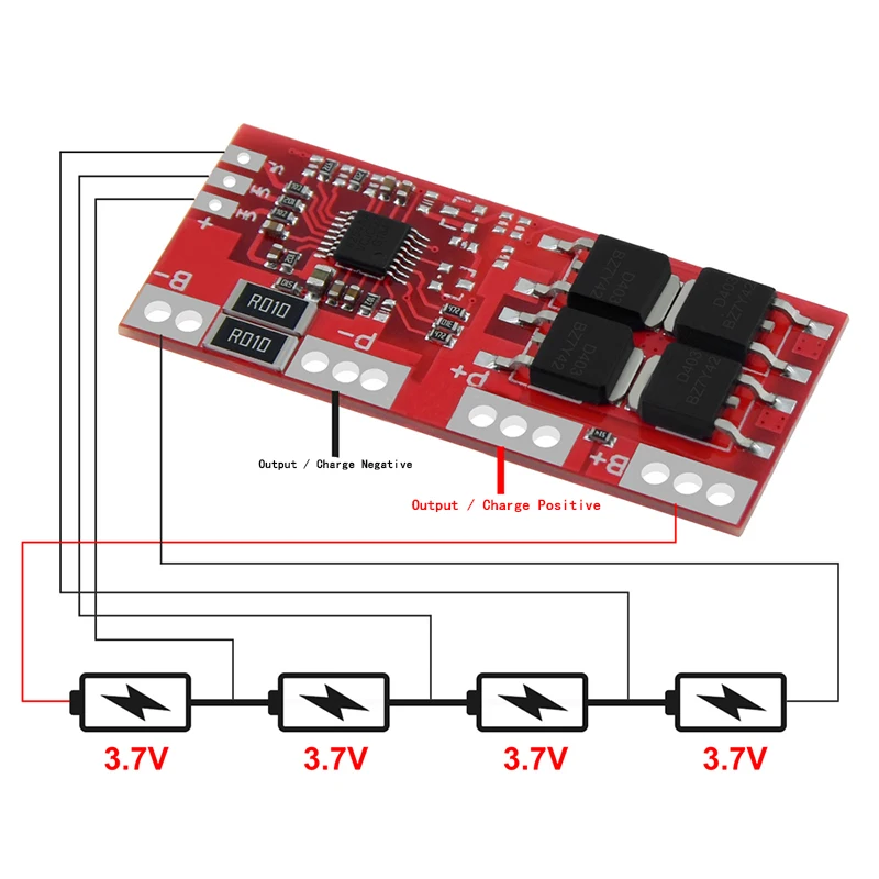 Smart Electronics 4S 30A High Current Li-ion Lithium Battery 18650 Charger Protection Board 14.4V 14.8V 16.8V Overcharge