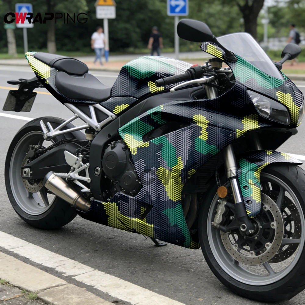 Filme Adesivo DIY Impermeável para Envelopamento Automotivo, Película de Vinil com Liberação de Ar para Capa de Carro, Capacete de Moto e Decalques e 