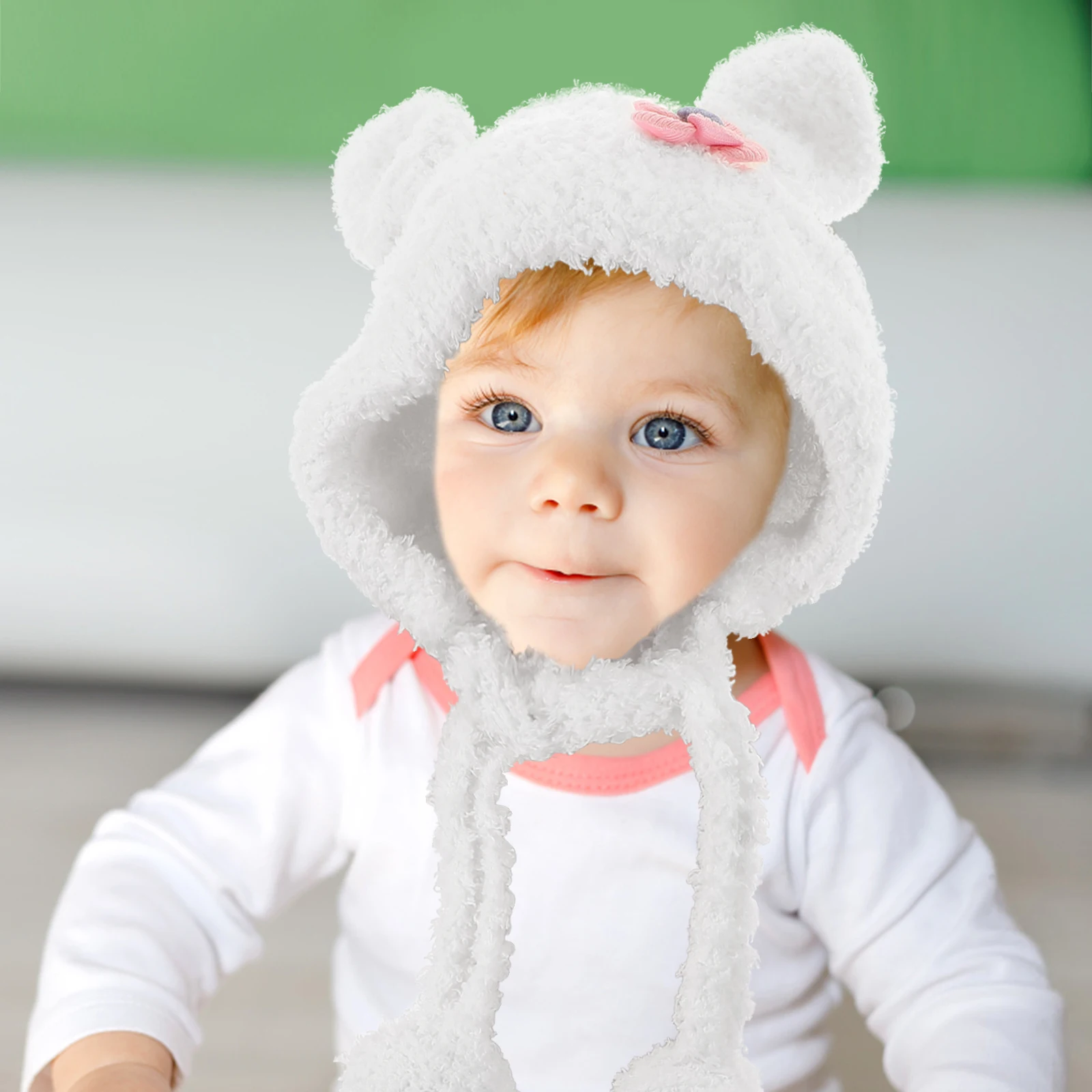 

Baby Winter Ear Hat Infant Boy Girl Beanie Trapper Earmuffs Warm Scarf Mittens Set Toddler Lightweight