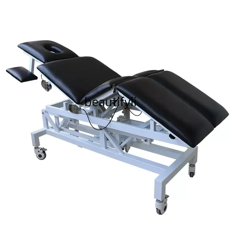 

X Electric chiropractic bed for health center, massage physiotherapy medical massage lift tattoo bed 2 motor adjustment