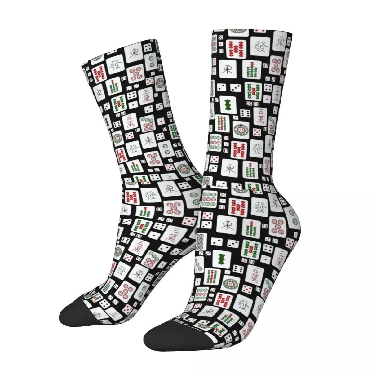 Mahjong Men Socks Stockings Autumn Funny Soft Socks Design Running Non Slip Socks