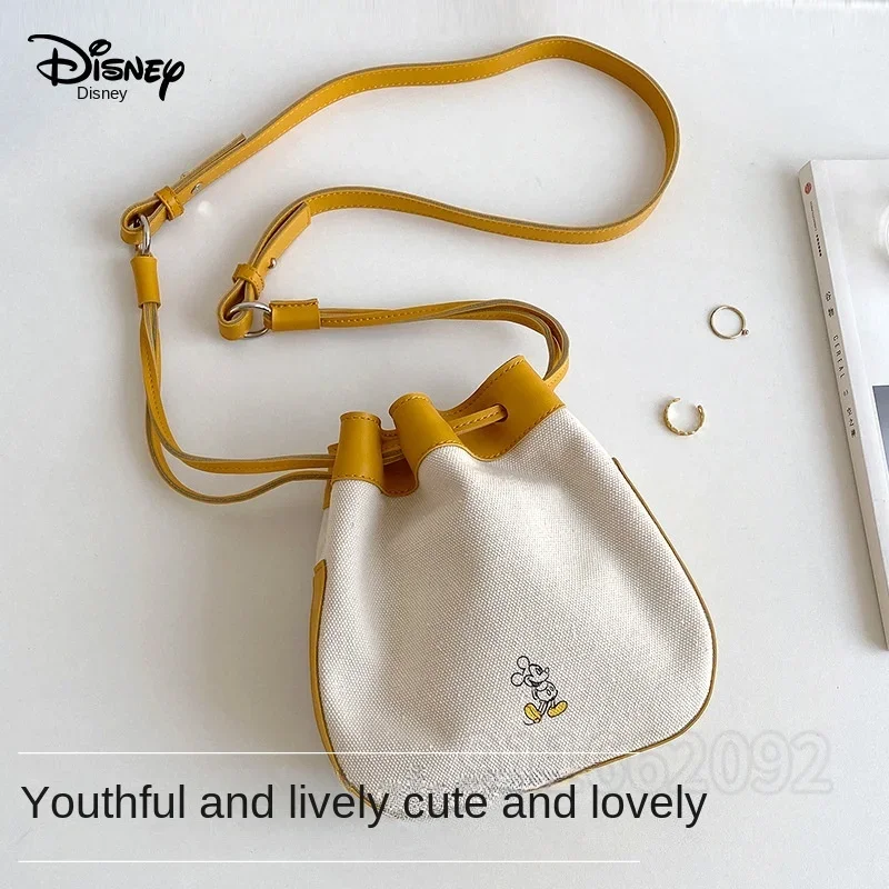 Disney Mickey Original New Women's Shoulder Oblique Bag Cartoon Fashion Women's Shoulder Bag Luxury Brand Canvas Handbag