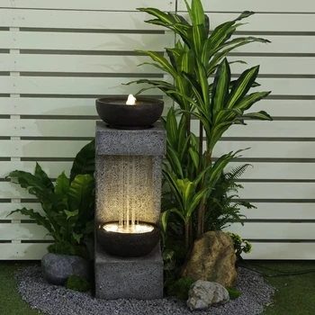 Christmas Ornaments Backyard Fountain Cascading Garden Waterfall Outdoor Garden Home Decoration
