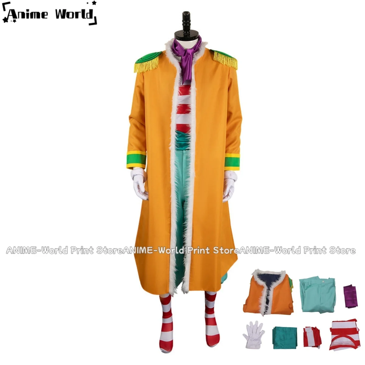 《Custom Size》Anime Buggy Cosplay Costume Any Size Halloween Christmas