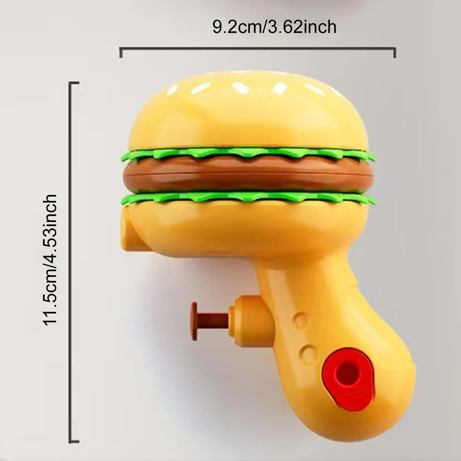 Water Squirter for Kids Party Favors Hamburger Shaped Cartoon Pool Toy Water Fight for Park Backyard Outdoor Swimming Pool Beach