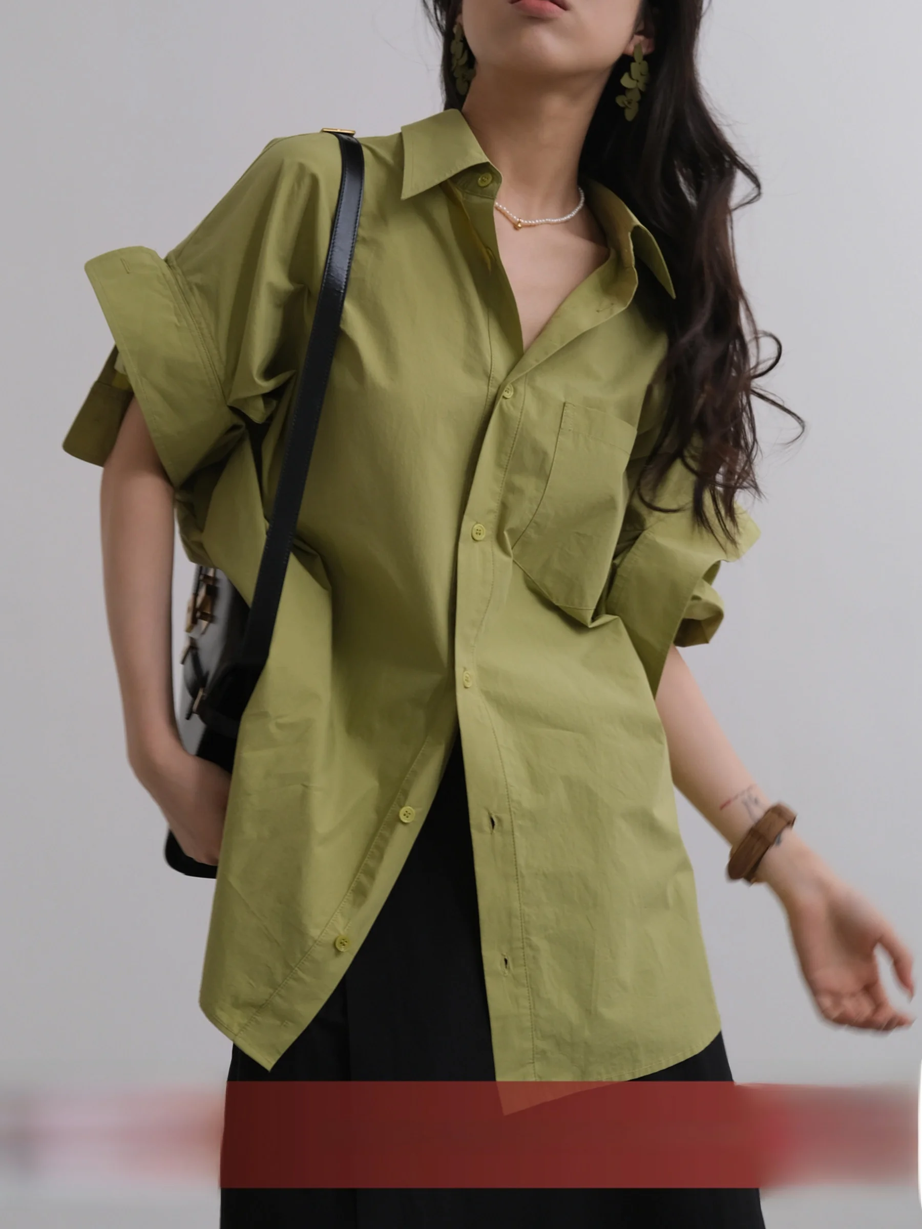 

Женская летняя универсальная рубашка VG Corridor Long Sleeve прямого кроя, приталенная, из хлопка, с воротником на пуговицах, однотонная