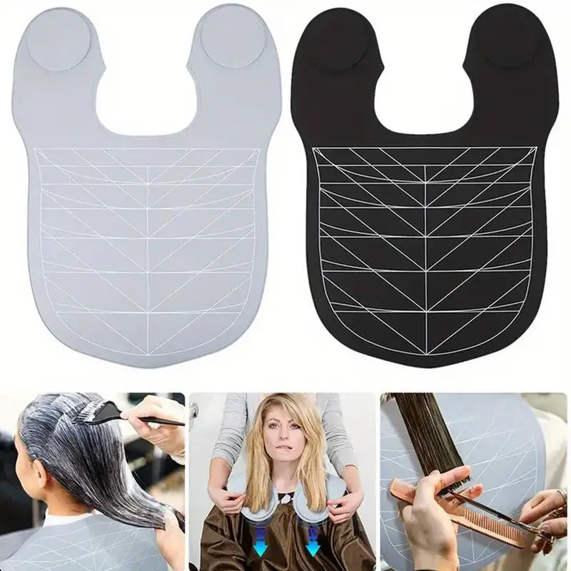 Barbers Cape Silicone Hair Cutting Guide Collar Shoulders Hair Cut Mat Weighted Neck Wrap Hair Cutting Tools for Barber Stylist