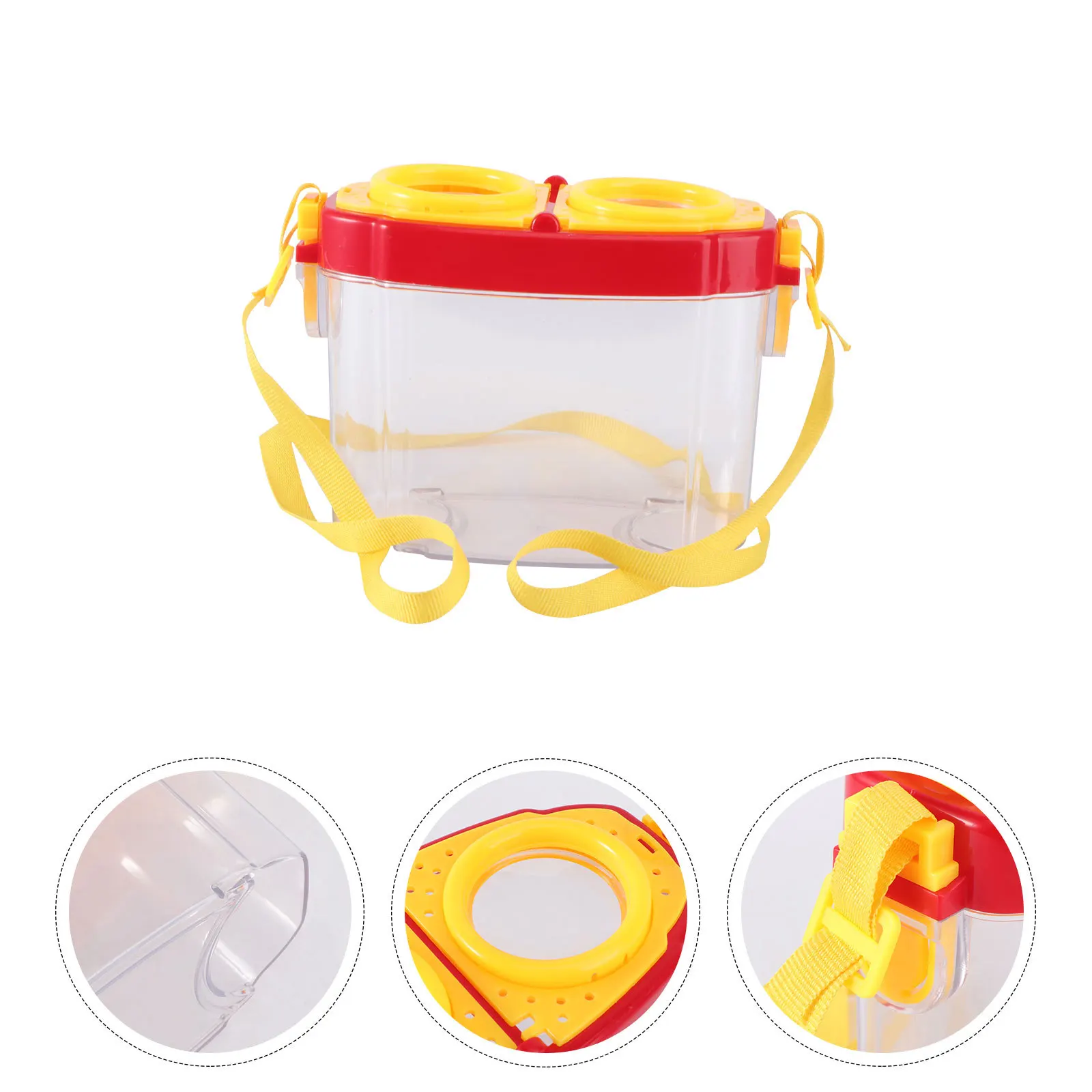 2 قطعة صناديق مراقبة الحشرات عدسة مكبرة إدراج الاستكشاف في الهواء الطلق حاوية المجمع البيولوجي لتعلم الأطفال