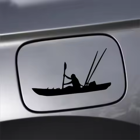 Funny Fishing Kayak Fisherman Car Stickers Personalized Waterproof Auto Body Exterior DIY Decoration Vinyl Decals Accessories