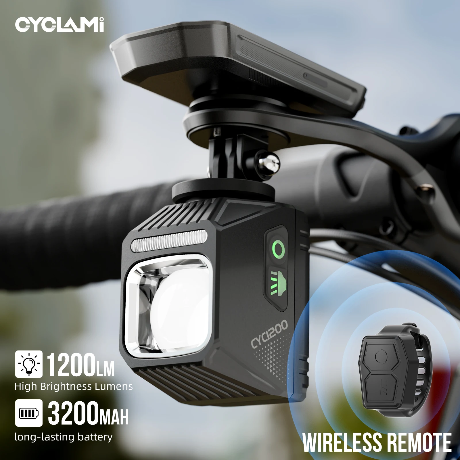 CYCLAMI Bike Headlight Cut-off Line Bicycle Handlebar Front Hanging Light MTB Road Flashlight Cycling Accessories