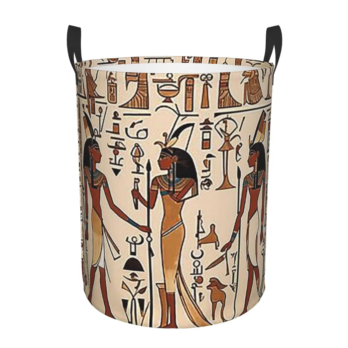 Ancient Egypt Mural Egyptian Mythology Foldable Laundry Baskets Dirty Clothes Toys Sundries Storage Basket Large Bucket For Home