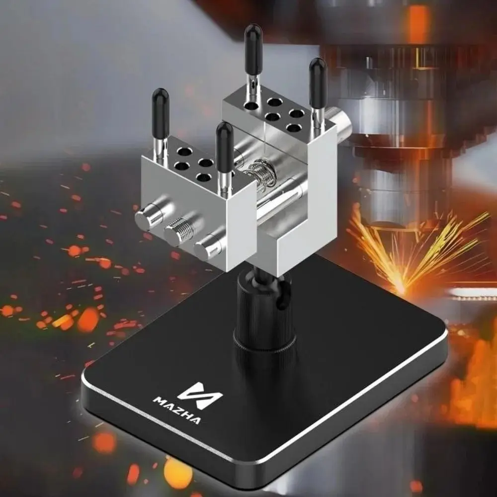 

Aluminum Alloy Mini Table Vise Model Building Model Assembly 2in1 Bench Vise Detachable 14 Holes Mini Vise DIY DIY Accessary