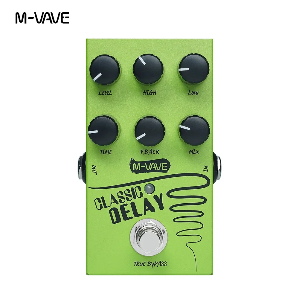 

Педаль эффектов задержки M-vave Classic, True Bypass, время задержки 600 мс, педаль эффектов для гитары для электрогитары, баса