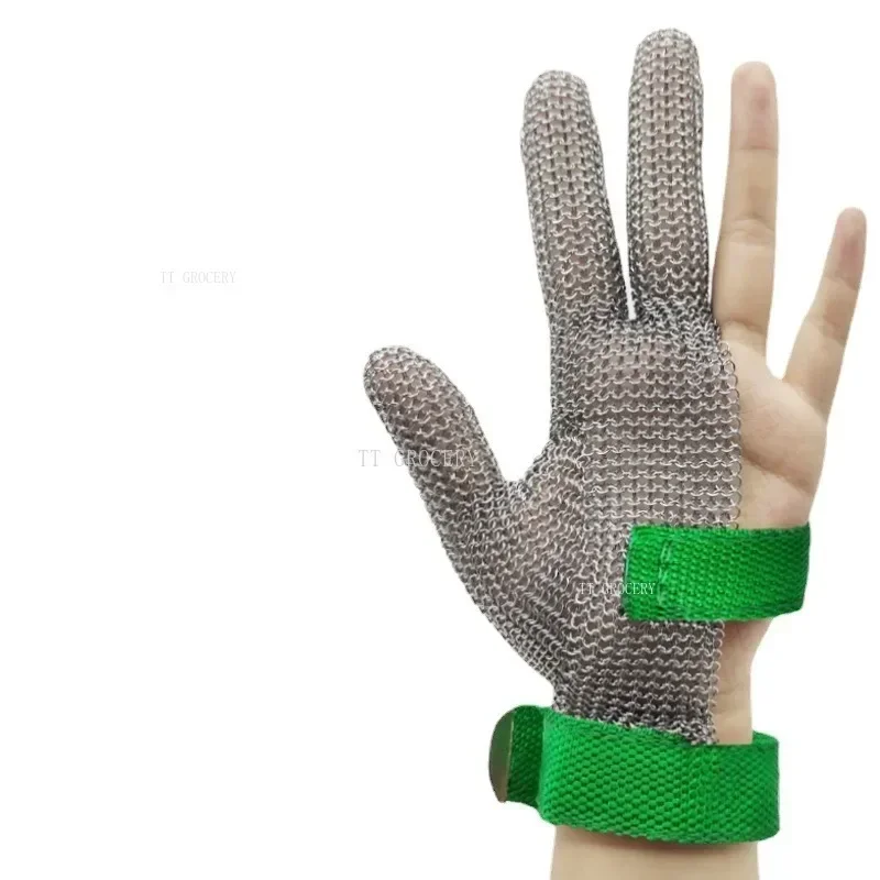 1PC Mesh Butcher Mittens Hand Protection Work Stab Resistant Glove Safety Cut Proof Protection Gloves Stainless Steel Metal