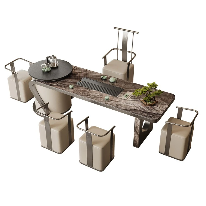 

Light luxury modern high-end home office high-end tea table