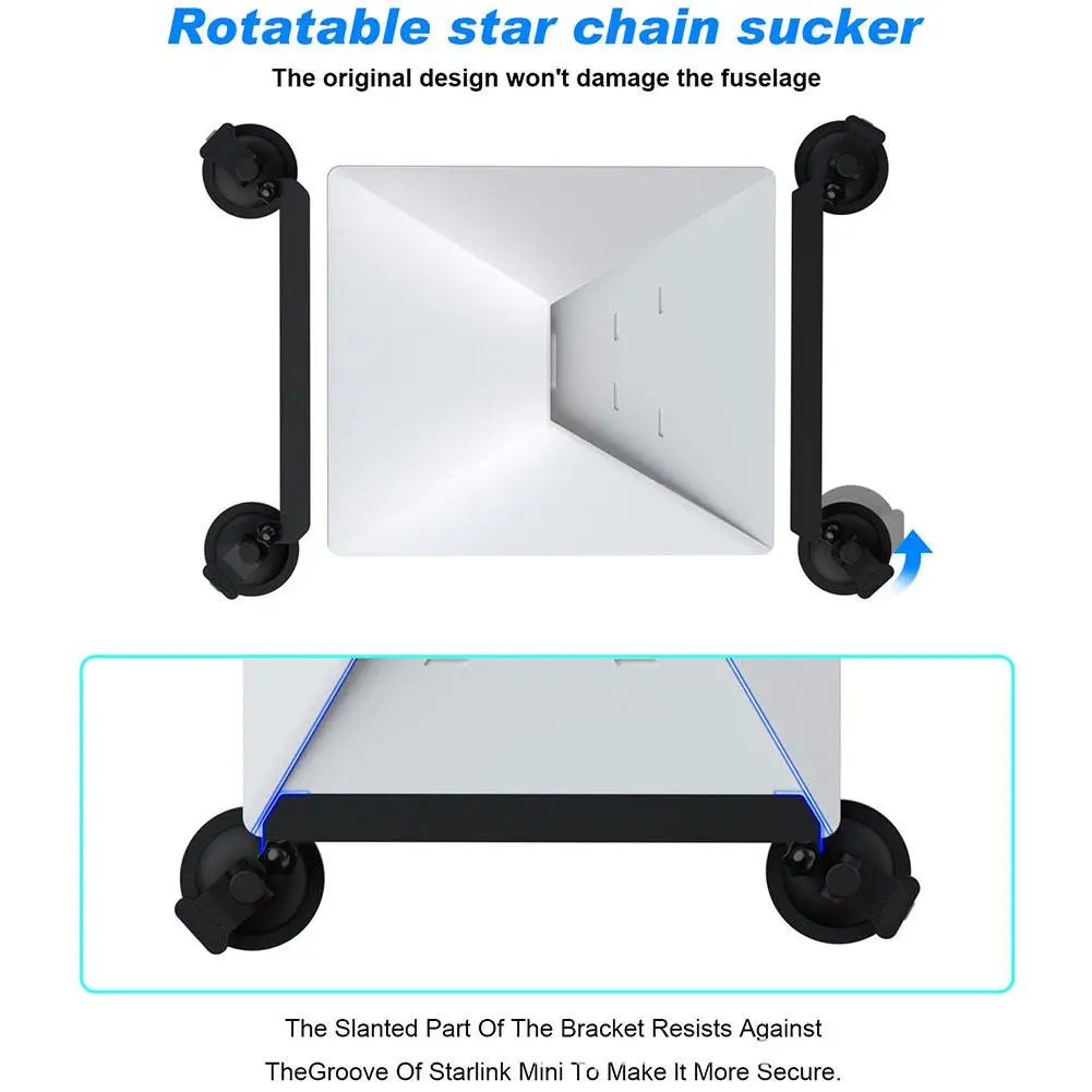 Für Starlink Mini Schiebedach Saugnapf Mount Kit Auto Windows Schiebedach Halterung Für Starlink Mini