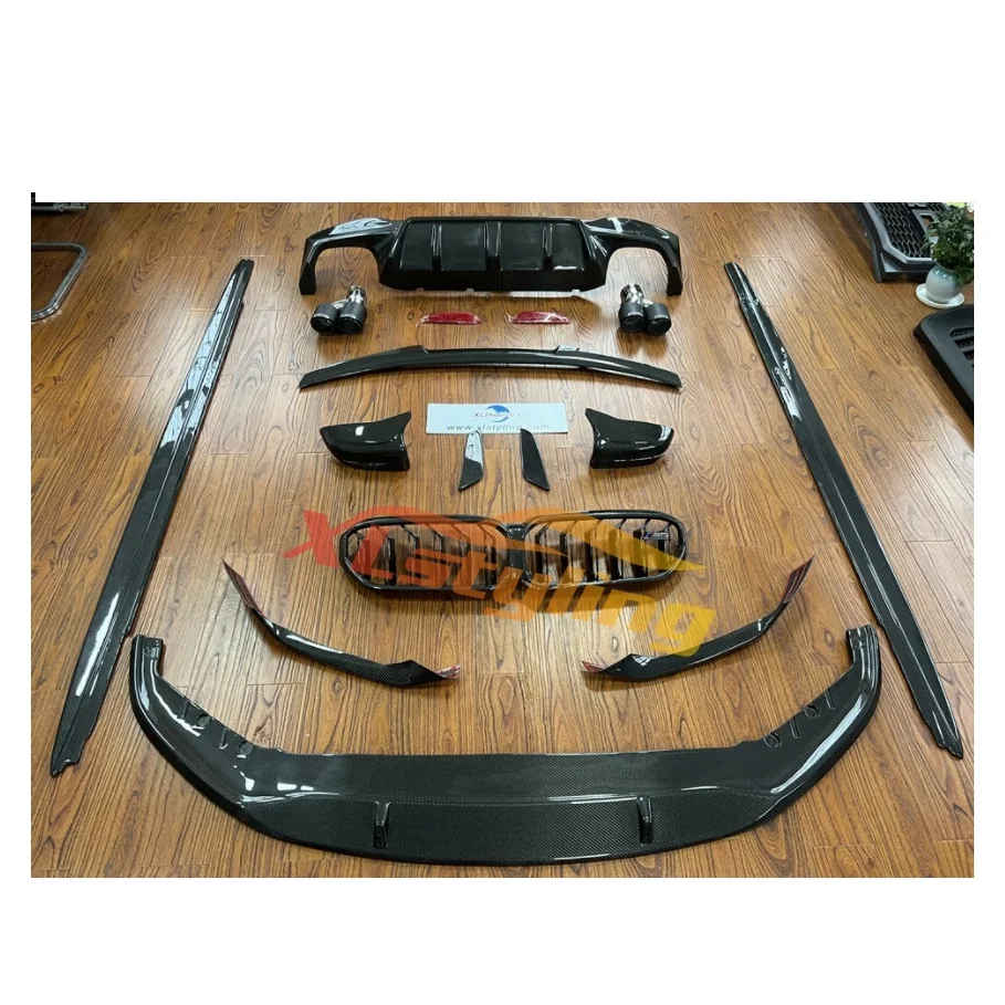 

XLstyling Real Carbon Fiber Bumper Aero Kit for BMW G30 LCI MP Spoiler Grill Front Splitter Lip Mirror Cover