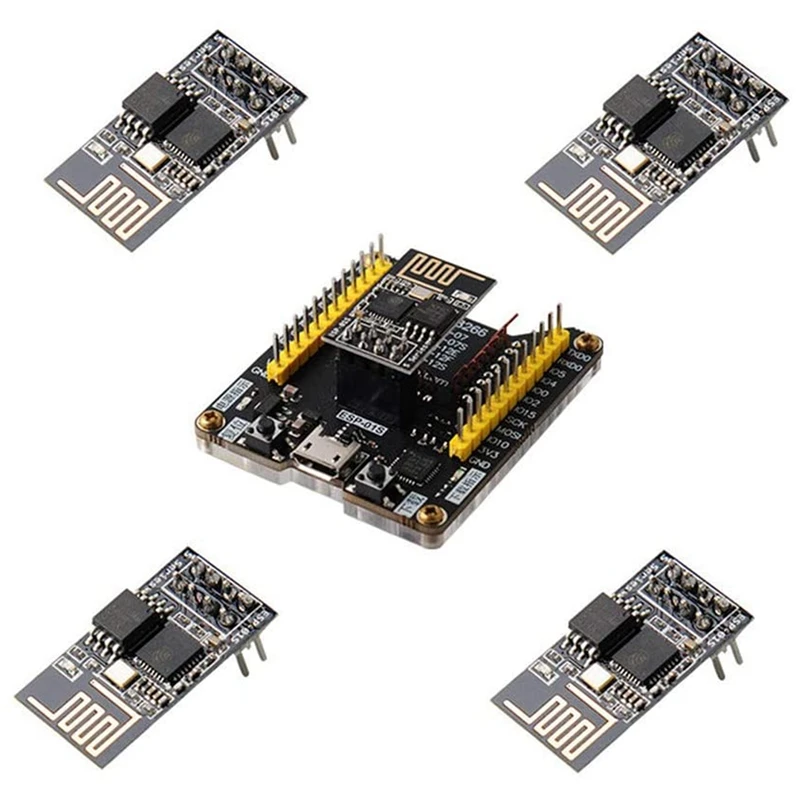 Professional ESP8266 Flash Download Tool/Code Burner + 5Pcs ESP01 ESP-01S WiFi Module for Arduino