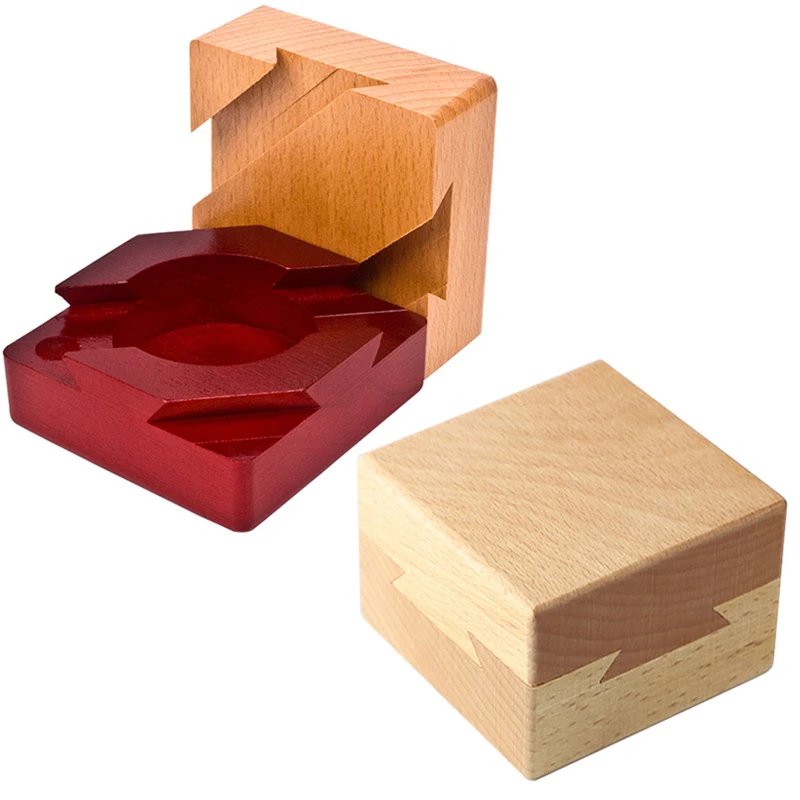 Impossible Puzzle Box Secret Opening Magic Drawers 3D Wooden Brain Teaser Puzzles For Adults Kids Surprise Gifts Girls Boys