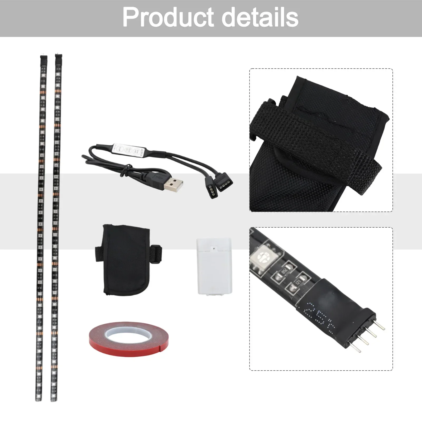 

Кабель аккумулятора Световые полосы Многорежимная вспышка Атмосфера Свет Красочный свет Электрический скутер Спорт на открытом воздухе Совершенно новый