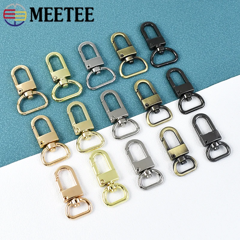 13/16/19mm D Tail Metal Buckles for Bag Strap Webbing Belt Hooks Dog Collar Swivel Lobster Clasp Hanger DIY Hardware Accessories