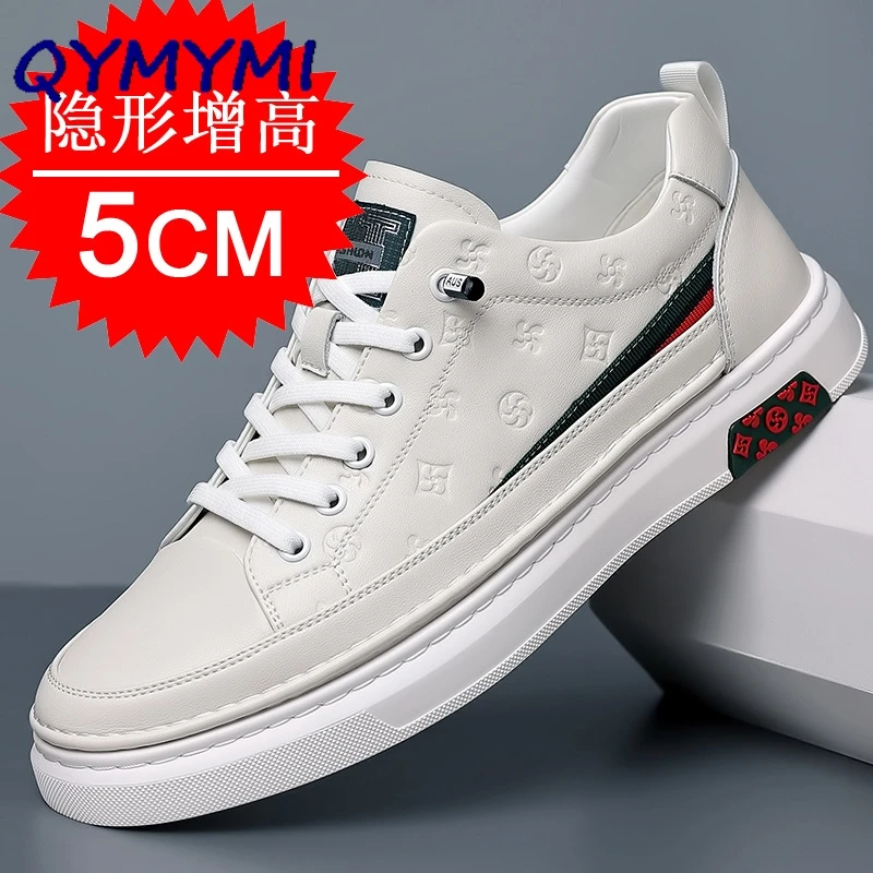 QYMYMI New Invisible Height-increasing Shoes 5cm Fashionable Increasing Height Sports Trendy Suitable Casual Sneakers