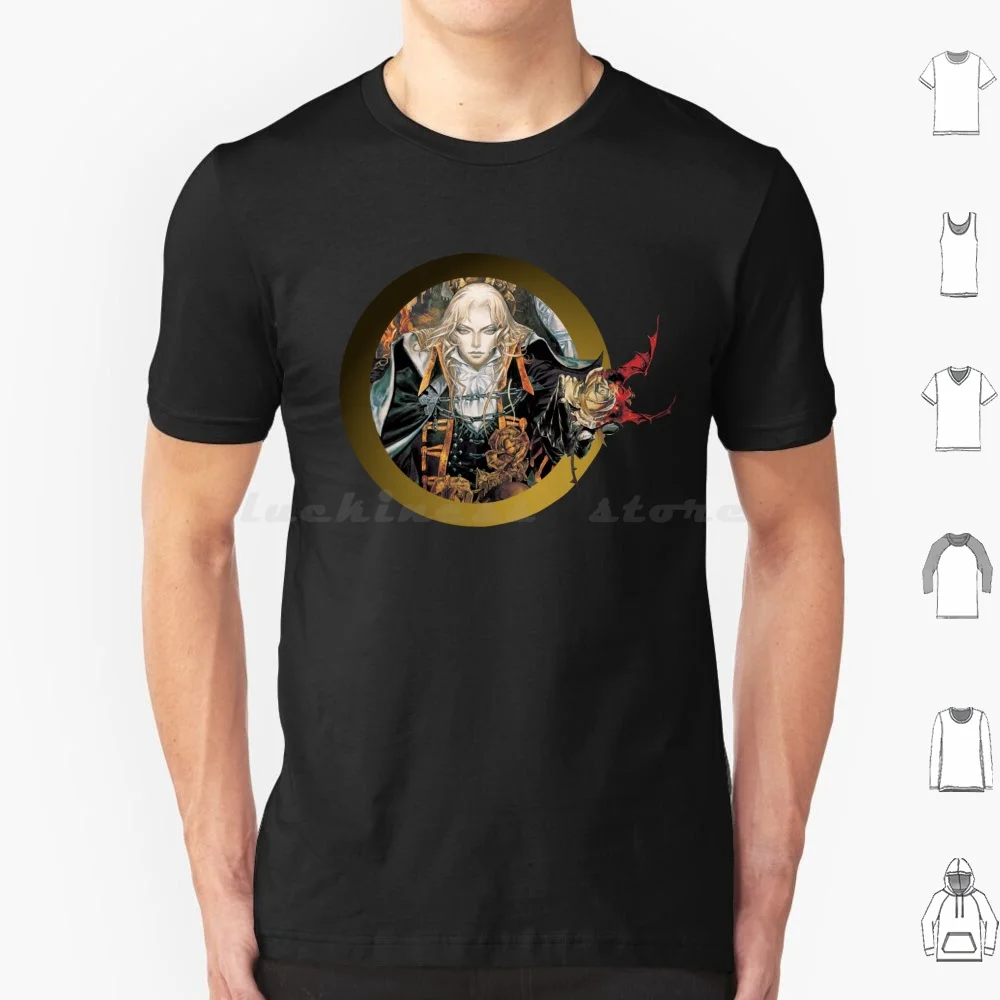 Sotn Alucard T Shirt Big Size 100% Cotton Castlevania Symphony Of The Night Sotn Alucard