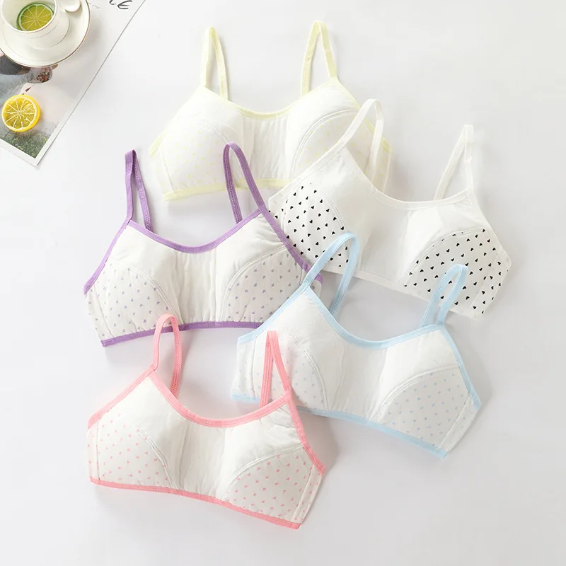 Girls Bra kids Underwear Teens Bras  Soft Cotton Puberty Clothing Young Teenagers  Lingerie Teenage Tops Breathable