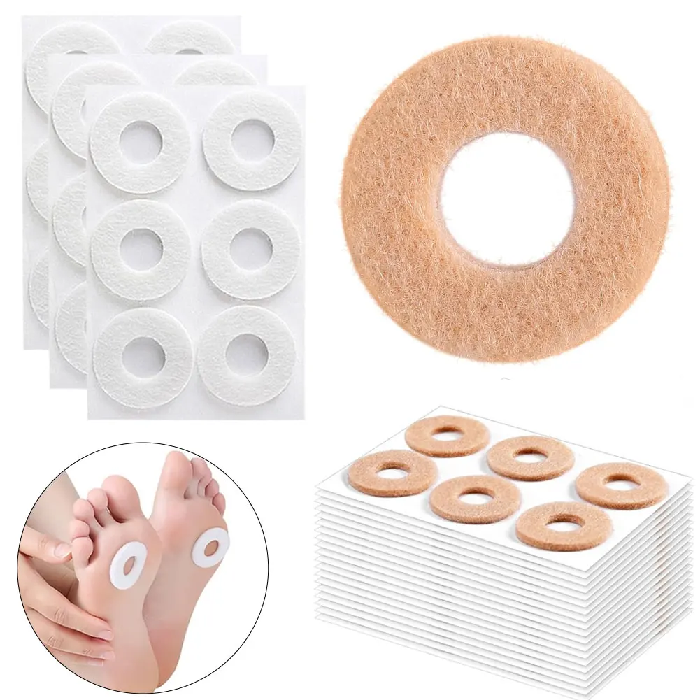 Cojines de callos Almohadillas de callos para la parte inferior del pie Cojines redondos de maíz Almohadillas para pies Almohadillas de maíz de fieltro adhesivas suaves para bola y lado