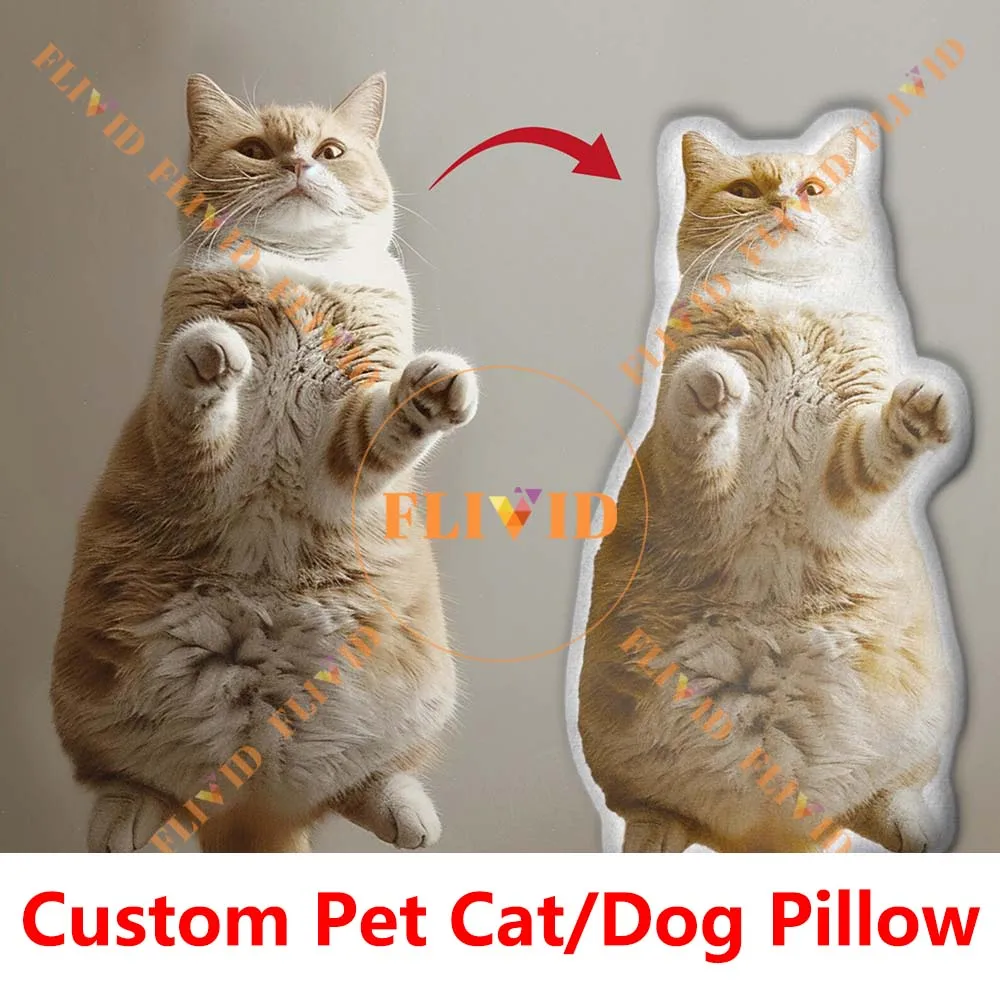 Almohada personalizada para perros, almohada 3D personalizada para mascotas, gatos, animales, regalo creativo personalizado, almohada para sofá, cojín conmemorativo de animales