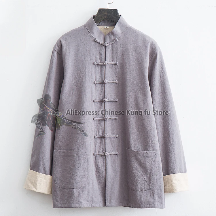 سترة الكونغ فو القطنية السميكة معطف الجناح تشون تاي تشي فنون الدفاع عن النفس ملابس تانغ غير رسمية #4