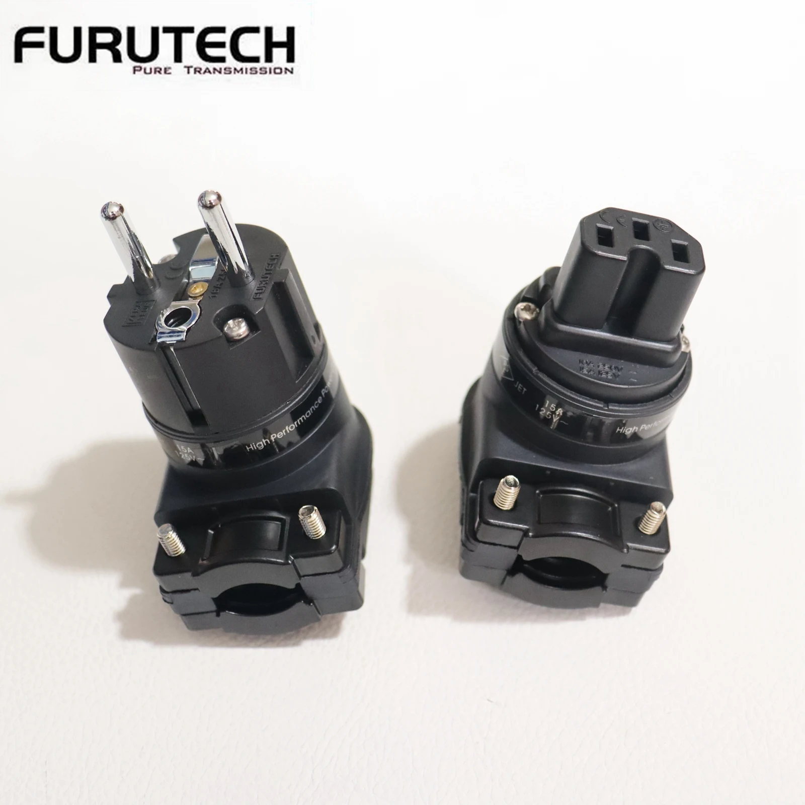 Furutech High Performance Angled Schuko plug Mains Right Angle Plug  90° IEC Female Socket HIFI Power Connector made in japan