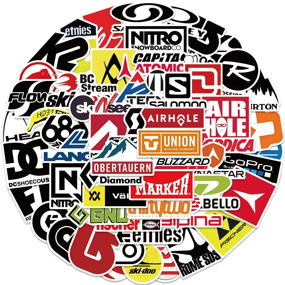 10/30/50pcs Outdoor Stickers Pack Camping Brand Logo Decals Skateboard Laptop Phone Car Bike Fridge Bike Cool Waterproof Sticker