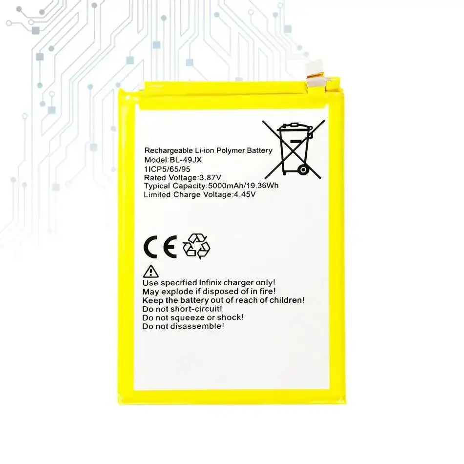 BL-49JX For Infinix Note 10 Pro X695 X695C X695D 11 X697 Mobile Phone Battery 5000Mah Stable