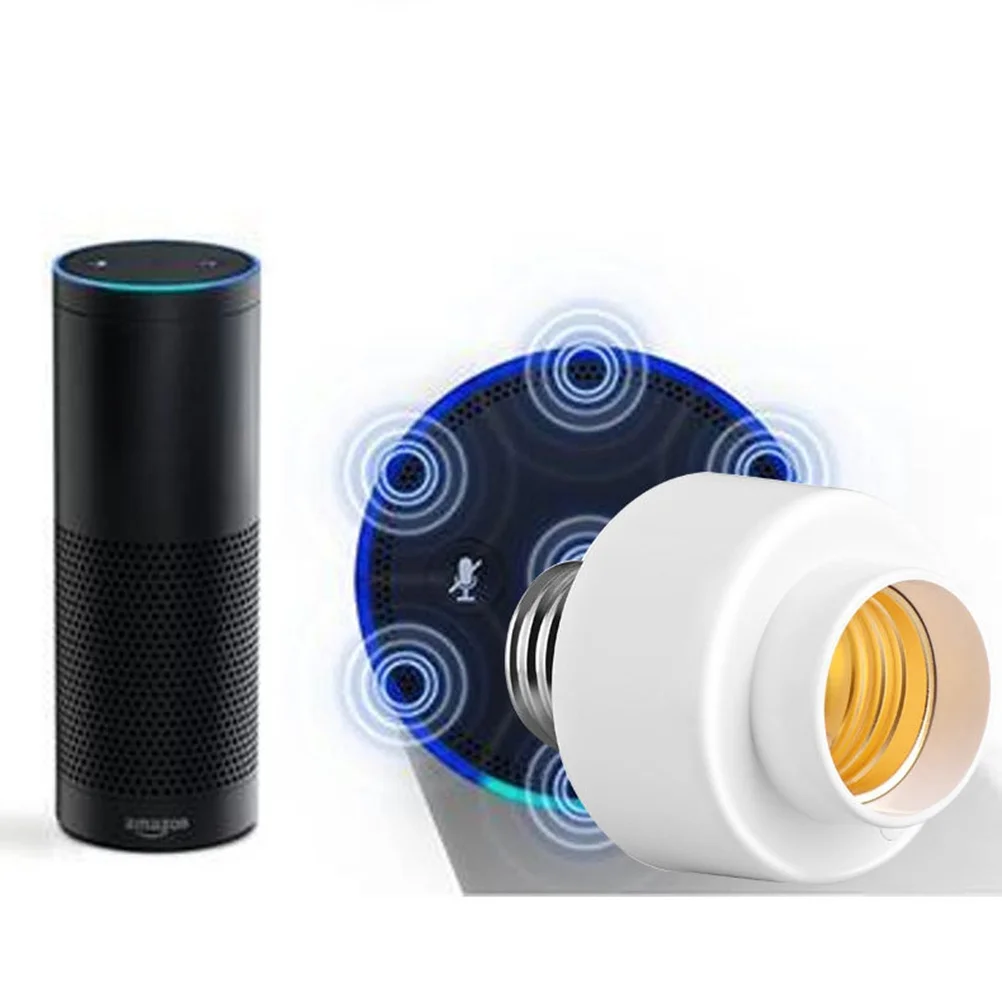 

Smart Light Holder 100-240V Intelligent WiFi Lamp Socket Control Multi-Bulb Sync Function White Lamp Holder