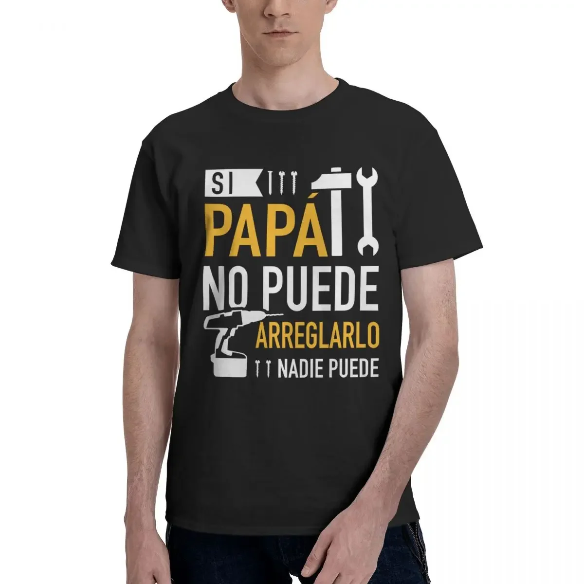 If Dad Can't Fix It We're Screwed T Shirt Retro Spanish Father Papa Gift Men T Shirt Crewneck Mens Women Tshirt