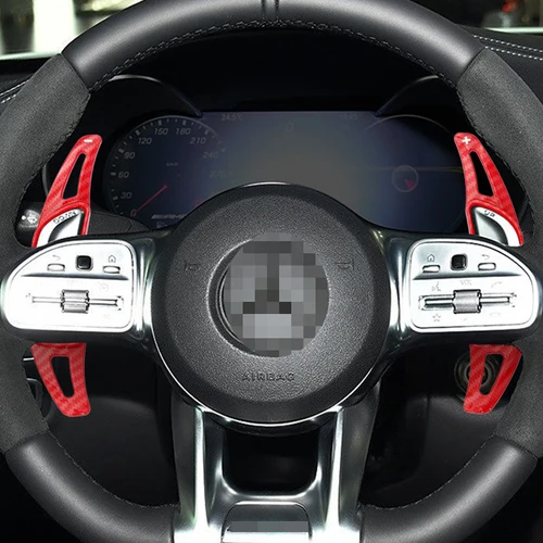Imagen 2 del producto Para mercedes-benz AMG A35 A45 C63 E63 S63 G63 C43 CLA GLA GLC GLS GLE 2016-2019 paleta de cambio de volante de coche extender
