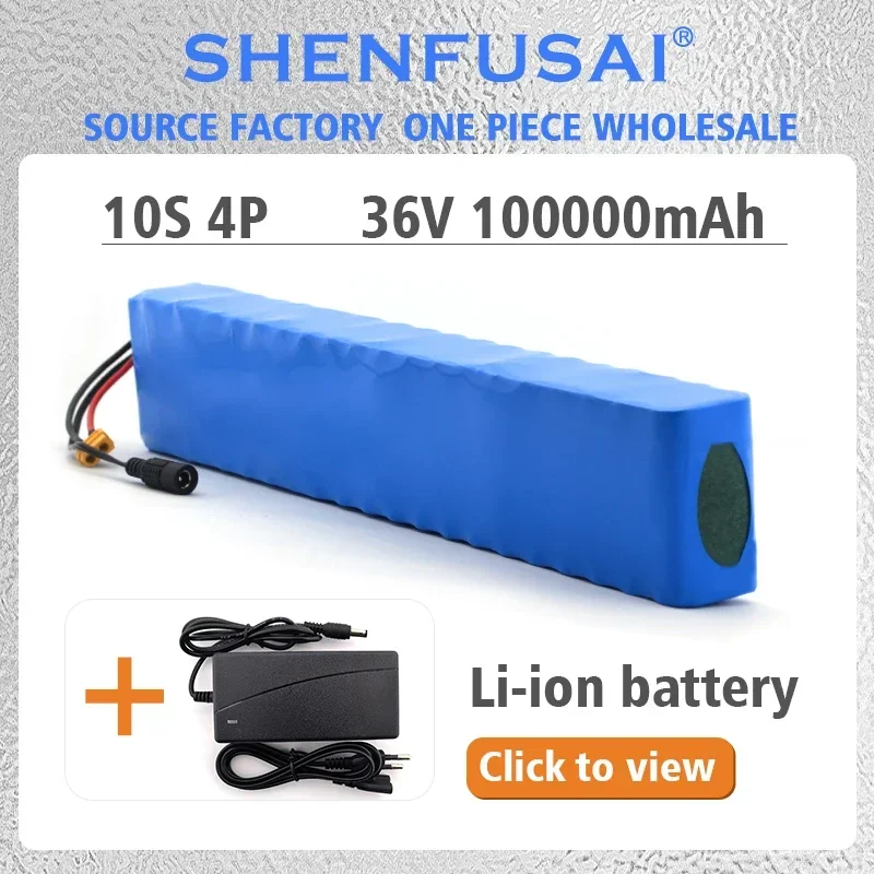 

New 10s4p, 36V lithium-ion battery pack, 800W, 100Ah, built-in BMS, suitable for bicycles and electric vehicles