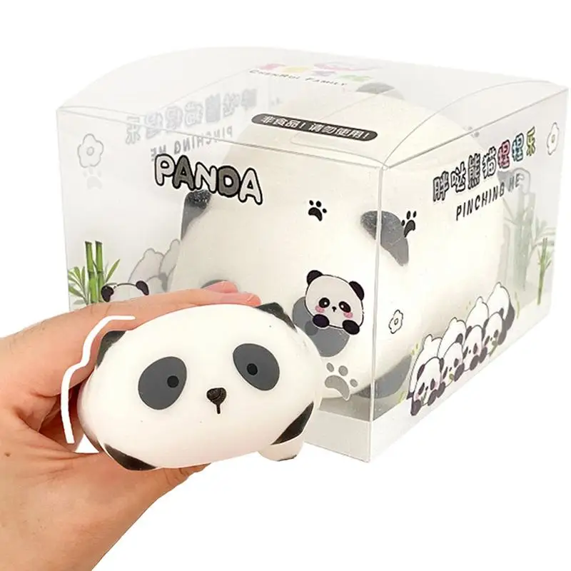 

Cute Cartoon Panda Shape Stress Dough Ball SquishyPanda Bun Stress Reliever Ball Slow Rising DecompressionToys Kids Gifts