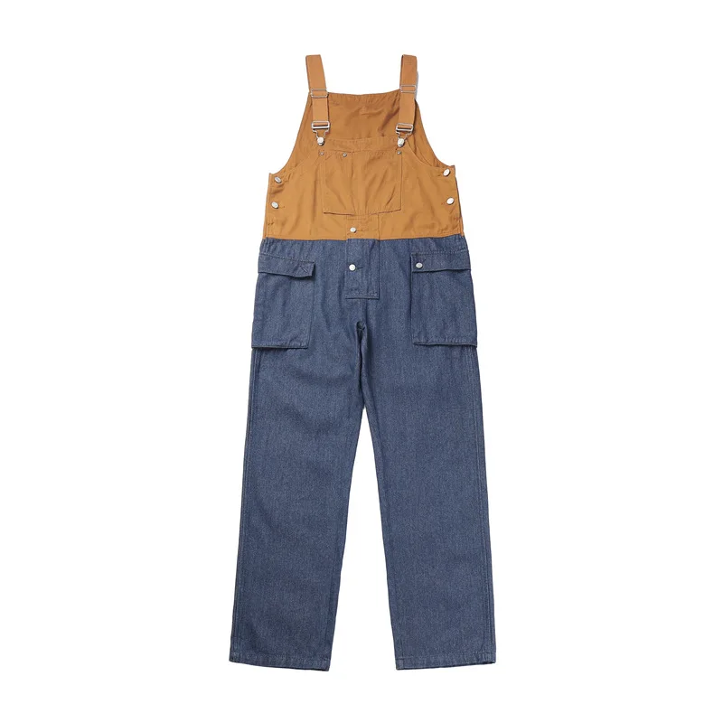 Cargo Pants Jumpsuits Men's Suspenders Denim Trousers American Fashion Trend Workers' Overalls Loose Casual Bibs Large Size 5XL