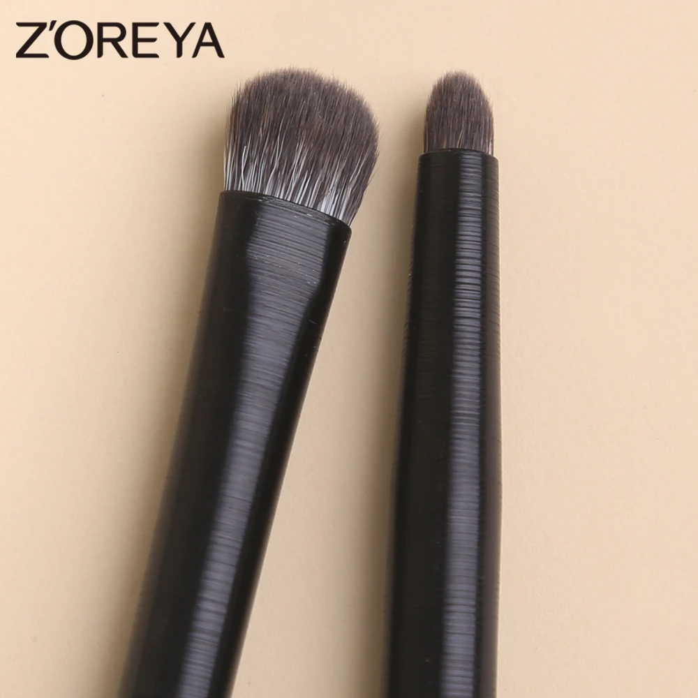 Zoreya 6PCS Klinge Make-Up Pinsel Abgewinkelt Dünne Augenbraue Pinsel Flach Feinen Eyeliner Pinsel Professionelle Liner Stirn Schönheit Make-Up werkzeug