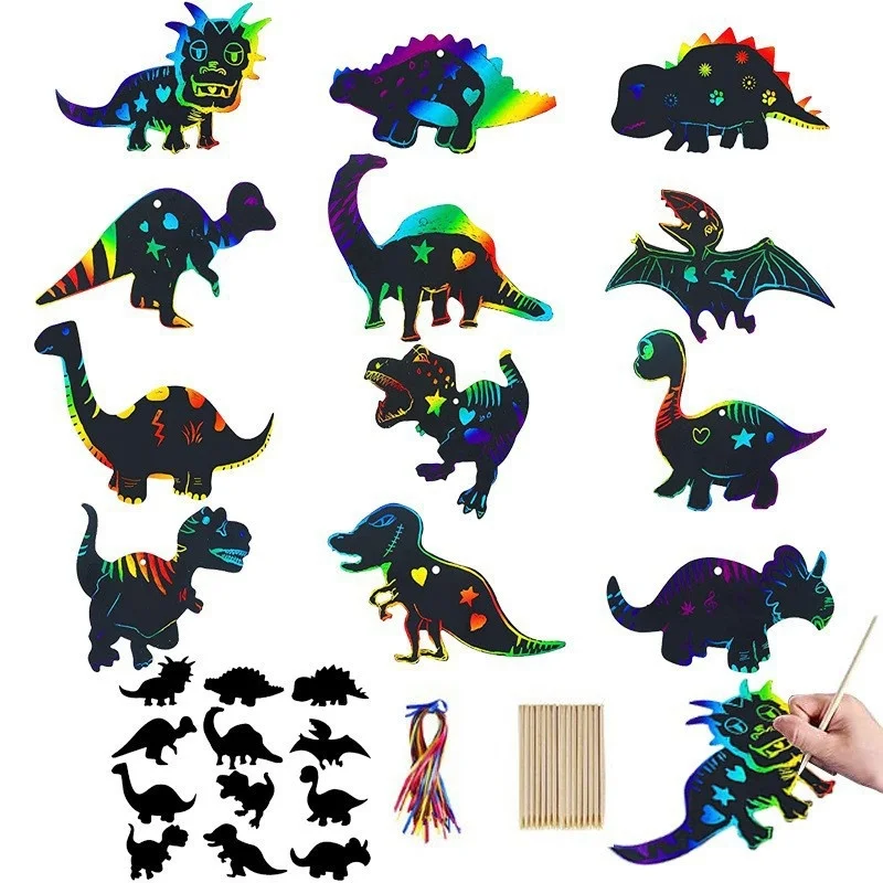 Dinosaur Birthday Party Favor Cake Topper Papa Circle Bracelet Glasses Masks Keychain Drawing Books Kids Birthday Party Supplies view 5