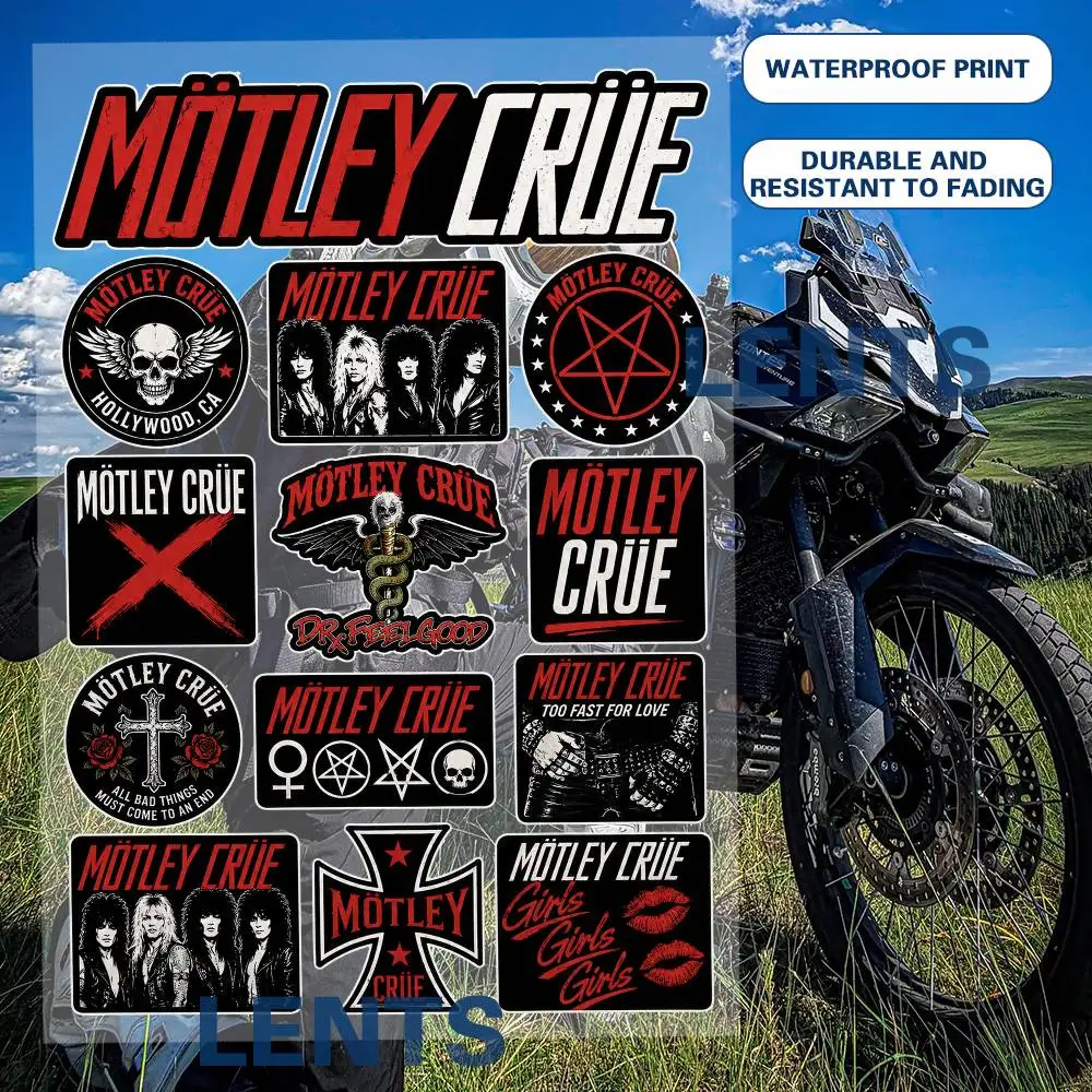 Mo-tle-s-y Crs-ue-s- Anime Stickers Set Waterproof Vinyl Decals For Laptop Phone Case Helmet Motorcycle Skateboard Car Luggage