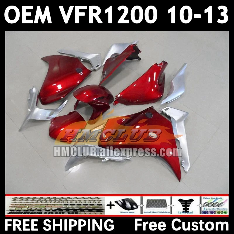 Injection For HONDA VFR1200 VFR 1200 RR CC 87No.16 VFR-1200 candy red 10 11 12 13 VFR1200RR 2010 2011 2012 2013 OEM Fairings