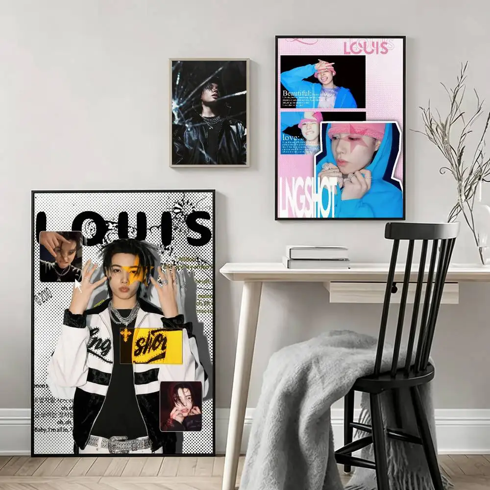 lngshot LOUIS Poster Waterproof Wall Art Sticker For Bar Living Room Vintage Decor High Quality Print Gift