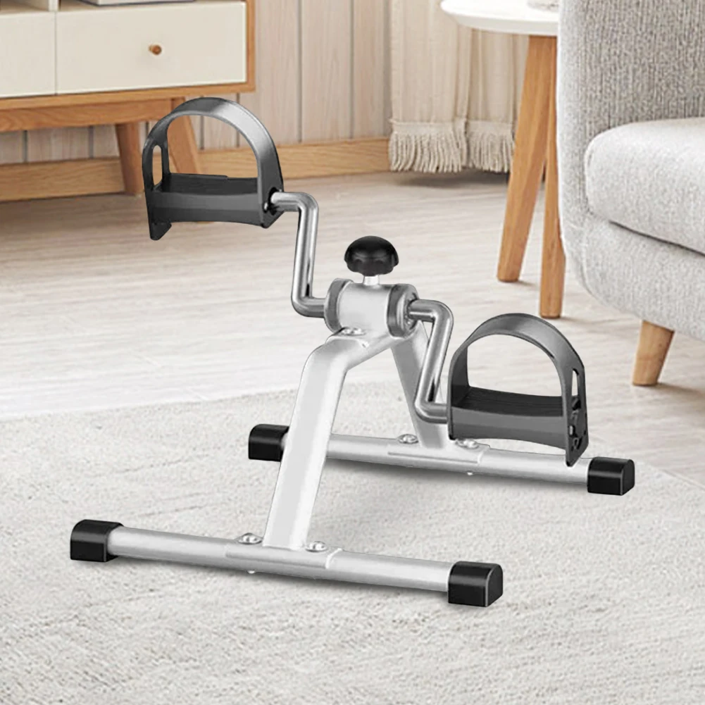 Folding Portable Foot Pedal Exerciser with Adjustable Resistance Under Desk Bike Stationary Exercise Bike for Home Exercise